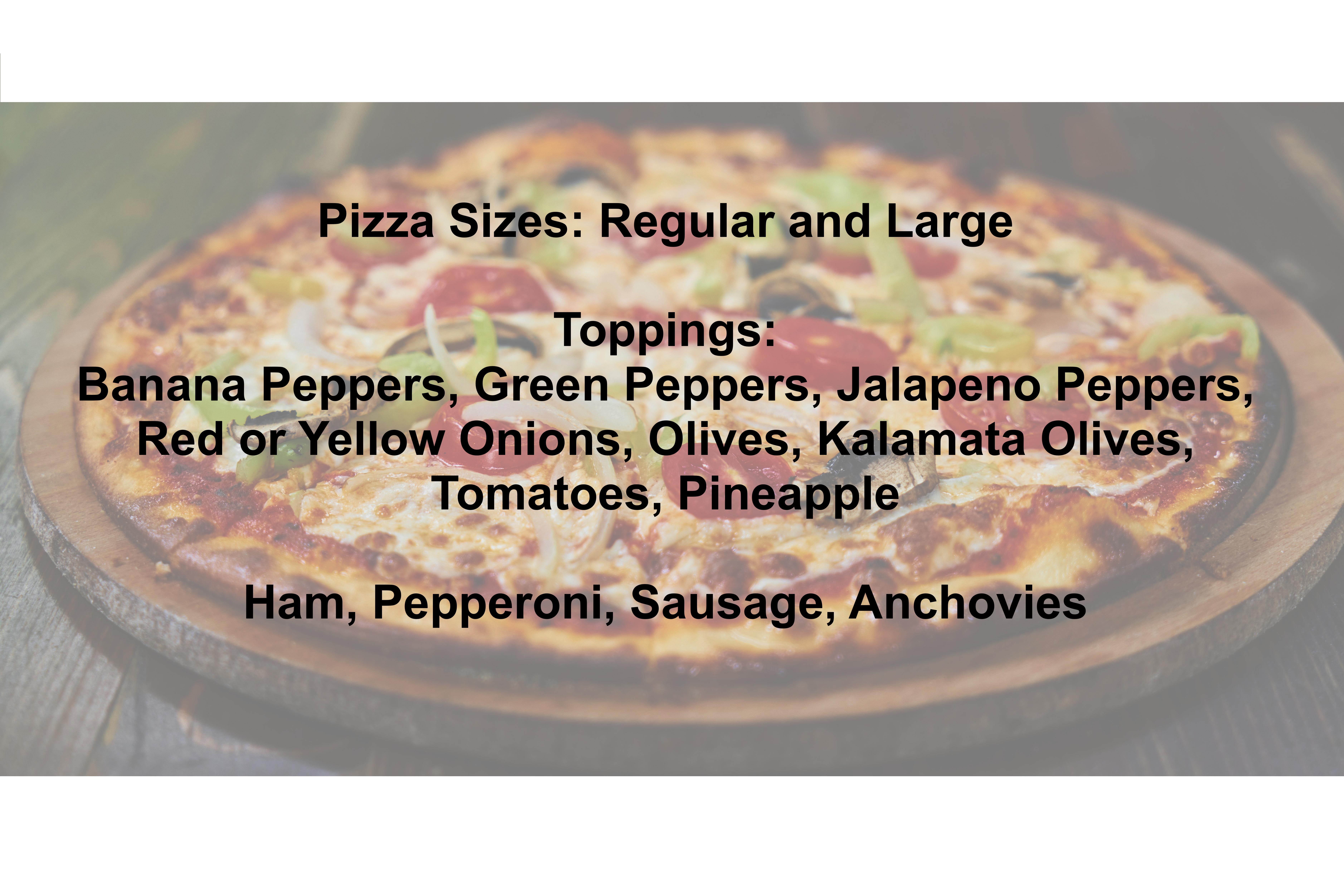 Build Your Own Pizza